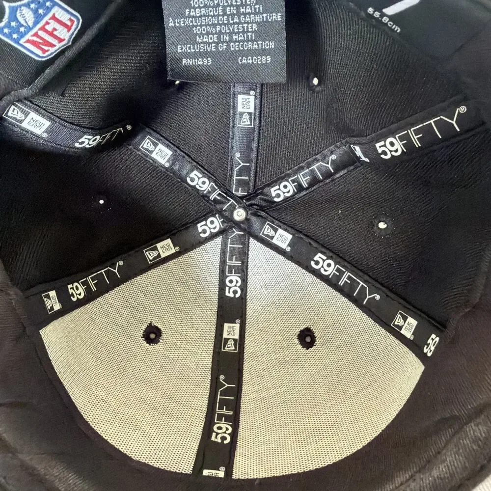 NEW Detroit Lions NFL New Era 59FIFTY Fitted Cap Black White 59 Fifty Hat 7
